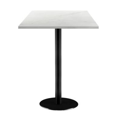 Mange-debout pied noir 60x60cm marbre paros - intérieur - RestooTab
