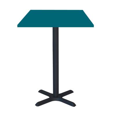 Mange-debout pied noir 60x60cm bleu prusse - intérieur - RestooTab