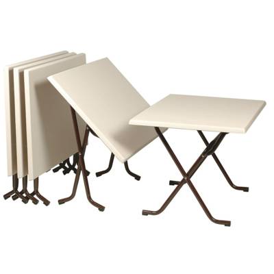Table pliante Hugo 120 x 80 - Coloris plateau stratifié et piètement variables