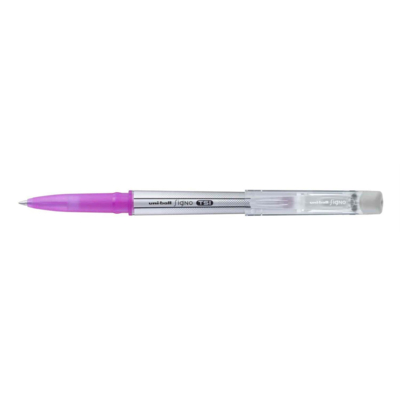 Roller encre Gel SIGNO TSI effaçable pointe moyenne Rose - Uni-ball