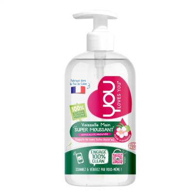Liquide Vaisselle Pompe Fleur d'Amandier 500ML - Liquide vaisselle Ecocert