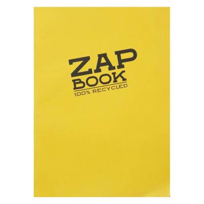 Zap book bloc d'esquisse recyclé 10,5x14,8 uni 80g 160 feuilles couvertures aléatoires