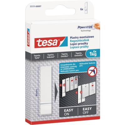 Lot de 6 Languettes Powerstrips de Rechange Papier peint / Plâtre 1 Kg