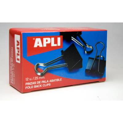 Boîte de 12 pinces à clip 25mm Noir