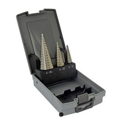 Coffret 3 forets HSS conique étage Ø4>30 mm TIVOLY - 11448670001 - Maxoutil