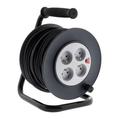 Enrouleur électrique 4 prises 16A 3G1,5mm² - 25m - Gedimat