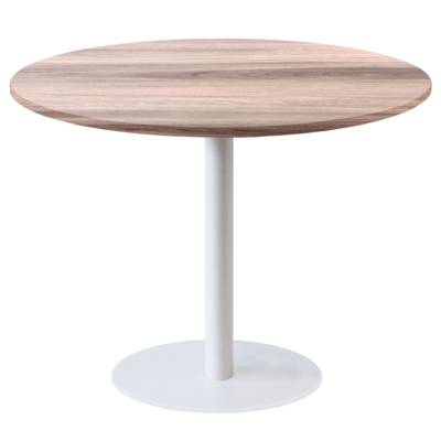 Table pied blanc Ø120cm bois tages - intérieur - RestooTab