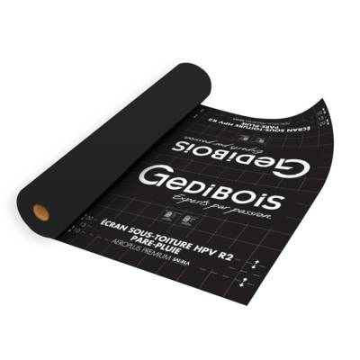 Ecran sous-toiture & pare-pluie AEROPLUS PREMIUM noir - rouleau de 50 x 1,50 m - GEDIBOIS - Gedimat