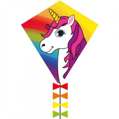 CERF-VOLANT MONOFIL - HQ ECOLINE - LICORNE 50cm x 50cm