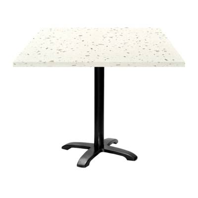 Table pied noir 90x90cm terrazzo cassata - intérieur - RestooTab