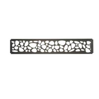 Décor minéral alu pour clôture gris anthracite - 24 x 321 x 1783 mm - Gedimat