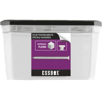 Vis ESSBOX SCELL-IT Béton - RAL9016 - Ø7,5 mm x 122 mm - Boite de 100 - EX-91153975122 - Maxoutil