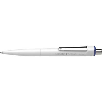 Stylo à bille K3 Biosafe blanc Pte Moyenne Bleu - SCHNEIDER