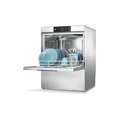 Lave vaisselle frontal - Panier 50x50cm - Doseur de lavage intégré; Doseur de rinçage intégré; Surpresseur de rinçage; Pompe de vidange - FP-10A - Hobart