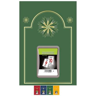 Bloc éphéméride 6x9 cm sur plaque 17 x 25 cm Coloris Aléatoire