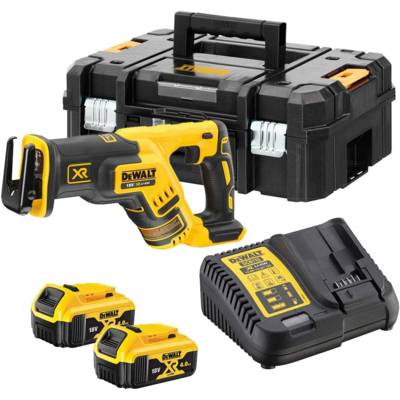 Scie sabre compacte XR - DEWALT - avec 2 batteries 18V 5.0Ah - chargeur - TSTAK - DCS367P2 - Maxoutil
