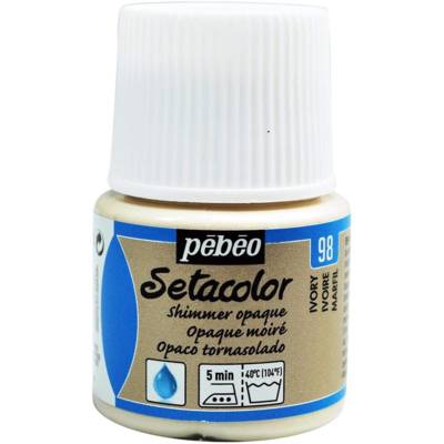 Flacon 45 ml Peinture SETACOLOR opaque pour textiles IVOIRE moiré - PÉBÉO