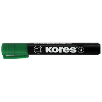 Marqueur permanent"K MARKER" Pte biseauté Vert - Kores