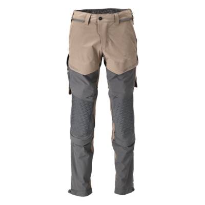 Pantalon avec poches genouillères MASCOT Ultimate - Léger et hydrofuge - 22279-605-Taupe/Noir-40