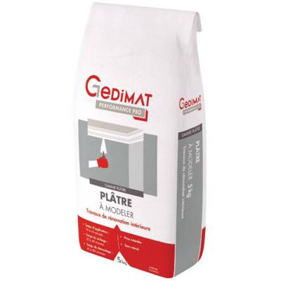 Plâtre à modeler - sac de 5kg - GEDIMAT PERFORMANCE PRO - Gedimat