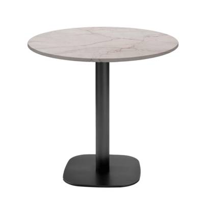 Table pied noir Ø70cm marbre yule - intérieur - RestooTab