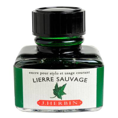 Encre traditionnelle à stylo en flacon "D" 30ml Lierre sauvage - HERBIN