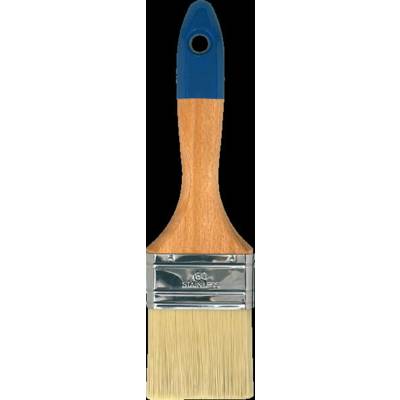 Brosse plate bi matière spécial acryl professionnelle mélange soie et fibres synthétiques manche bois verni n°65 larg.65mm - Gedimat