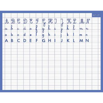 Ardoise rigide effaçable à sec "Alphabet & Seyes" 21 x 26,5 cm