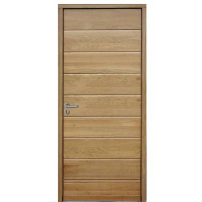 Porte d'entrée chêne GAVARNIE chêne naturel dormant 58 mm - 215 x 90 cm - Gedimat - PHILIBERT