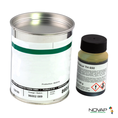 Colle polyuréthane pour dalles podotactiles et bandes d'aide à l'orientation - 1 kg - NOVAP - 6102120 - Maxoutil