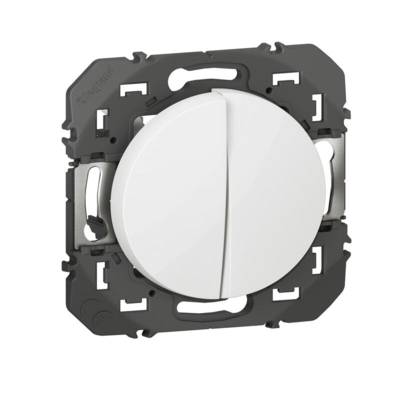 Va et vient 10AX avec bouton poussoir DOOXIE blanc 6A - Gedimat - LEGRAND
