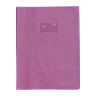 Protège-cahiers grain cuir PVC 22/100ème A4 - Violet - CLAIREFONTAINE