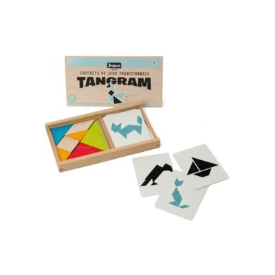 Jeu de Tangram en Bois - Coffret en Bois - JEUJURA