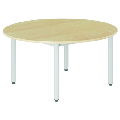Table CARÉLIE plateau mélaminé chant ABS pièt. époxy - D120 cm - T3 -