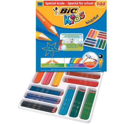 Class Pack de 144 crayons de couleur ECO KIDS EVOLUTION 12 Couleurs