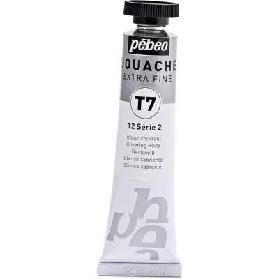 Tube 20ml Peinture Gouache T7 extra fine BLANC COUVRANT - PÉBÉO
