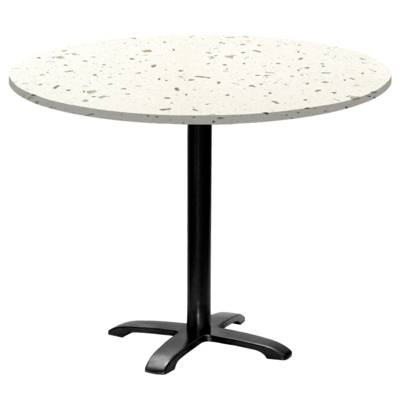 Table pied noir Ø110cm terrazzo cassata - intérieur - RestooTab