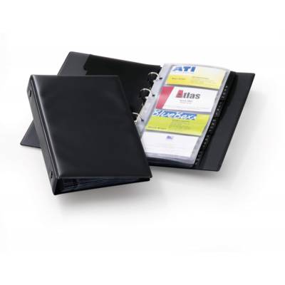 Reliure à Anneaux pour Carte de Visite Visifix Economy Noir - DURABLE