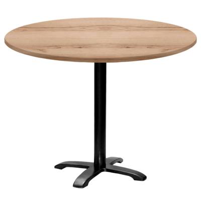 Table pied noir Ø110cm chene delano - intérieur - RestooTab
