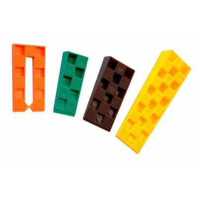 Cales crantées pour la pose de planchers et terrasses en bois - boîte de 245 pièces - Gedimat