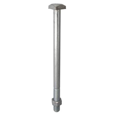 Boulon de charpente acier zingué tête carrée diam.14mm long.160mm en boite de 25 pièces - Gedimat - NORAIL