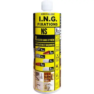 Résine de scellement injection métacrylate NS 410 ml - IGN-FIXATION - A050125 - ING FIXATIONS