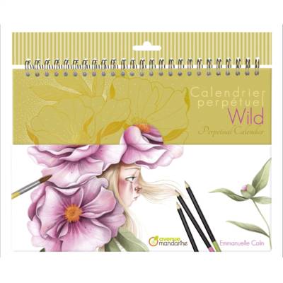 Carnet de coloriage 20 x 25,5 cm - 24 Illustrations - Calendrier PERPÉTUEL Wild