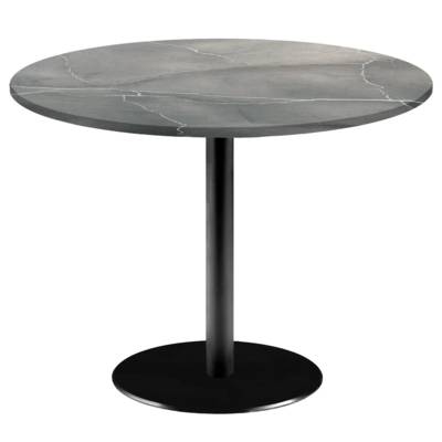 Table pied noir Ø120cm lune bleue - intérieur - RestooTab