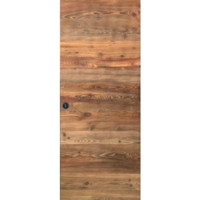 Porte coulissante pleine MEGEVE vieux bois - 204 x73 cm - Gedimat - VALGRAD
