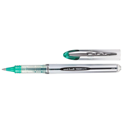 Roller encre liquide Vision Elite UB200 pointe moyenne 0,8mm vert - Uni-Ball