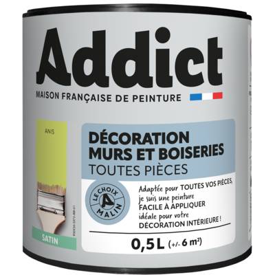 Peinture acrylique satinée ADDICT anis - Gedimat - RECA