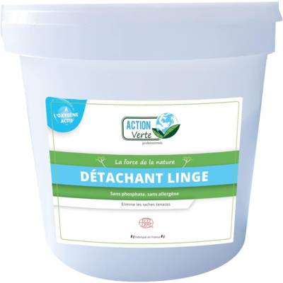 Seau 2 kg Action verte détachant linge poudre Ecocert - NOUVEAU