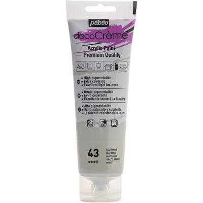 Tube 120ml Peinture Acrylique Décocrème Mat MINE