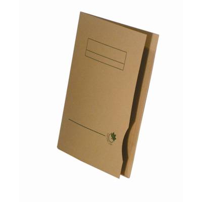 Lot de 50 Sous Dossiers 2 Rabats 24 x 32 cm en Kraft Ecru